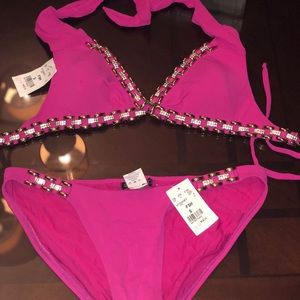 Hot pink sexy swimsuit